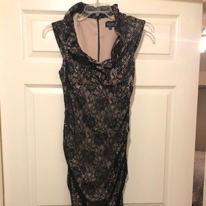 Black lace cocktail dress